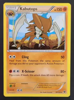 Pokemon KABUTOPS 39/124 Rare Fates Collide - Played 🍒 - Image 4