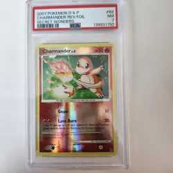 Pokemon TCG - Charmander 82/132 DP Secret Wonders Reverse Holo Card - NM PSA 7 - Image 1