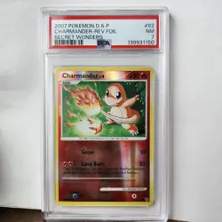 Pokemon TCG - Charmander 82/132 DP Secret Wonders Reverse Holo Card - NM PSA 7 - Image 2