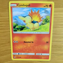 CYNDAQUIL 40/214 POKEMON CARD (LOST THUNDER SET) - Image 1