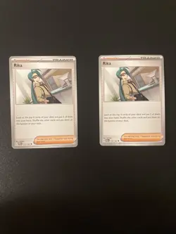 Rika X 3 Trainer Playset Supporter 172/182 S&V Paradox Rift Pokemon TCG 2023 LP - Image 1