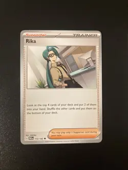 Rika X 3 Trainer Playset Supporter 172/182 S&V Paradox Rift Pokemon TCG 2023 LP - Image 2