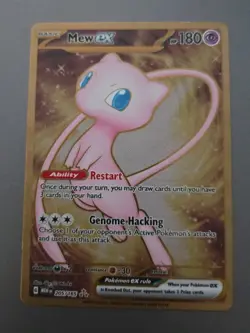 Pokemon TCG Scarlet & Violet 151 Mew EX Metal Card 205/165 - Image 1