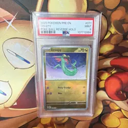 Pokemon TCG Dreepy 071/131 Prismatic Evolutions Poke ball Reverse Holo PSA 9 - Image 1