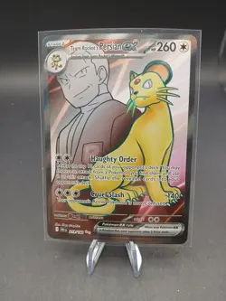 Team Rocket's Persian ex 219/182 Destined Rivals Holo Full Art Pokemon Nm - Image 1