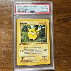 Pokemon Pikachu Jungle 1st Edition #60 PSA 8 - Image 1