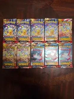 Pokemon TCG Surging Sparks Booster Packs - Lot of 10 - Factory Sealed - Image 1