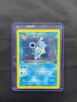 Pokemon Dark Blastoise Holo 3/82 Team Rocket Holo MP/LP SWIRL - Image 1