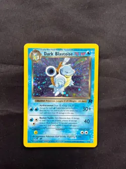 Pokemon Dark Blastoise Holo 3/82 Team Rocket Holo MP/LP SWIRL - Image 2