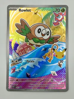Pokemon 30th Anniversary First Partner Promo Set Rowlet Litten Popplio Full Art - Image 2
