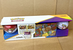 Pokemon Costco Collector 3-Pack Treasure Chest + 2 Poke Ball Tins - New Sealed 820650101373 - Image 1