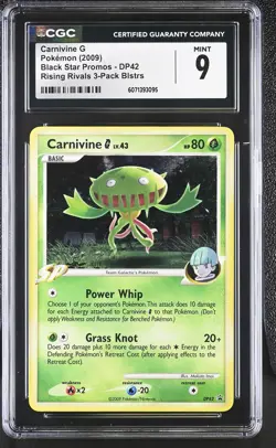 CGC 9 MINT Carnivine G 2009 Black Star Promos DP42 Holo Pokemon Card - Image 1