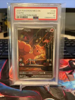2025 POKEMON MEG EN-MEGA EVOLUTION ILLUSTRATION RARE #138 VULPIX PSA 10 - Image 1