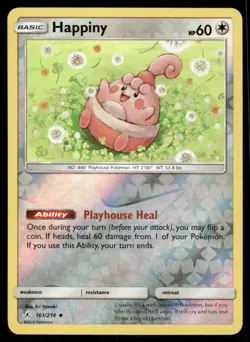 Pokemon Cards Happiny 161/214 Reverse Holo Unbroken Bonds Uncommon NM - Image 1