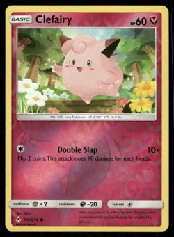 Pokemon Cards Clefairy 132/214 Reverse Holo Unbroken Bonds Common NM - Image 1