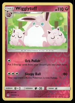 Pokemon Cards Wigglytuff 135/214 Reverse Holo Unbroken Bonds Rare NM - Image 1
