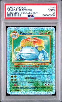 PSA 2 2002 Pokemon Legendary Collection Venusaur 18/110 Reverse Holo Foil WOTC - Image 1