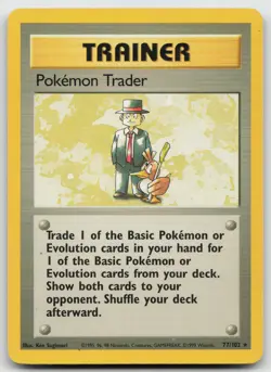 Pokemon Trader Rare Unlimited Base Set 77/102 LP - Image 1