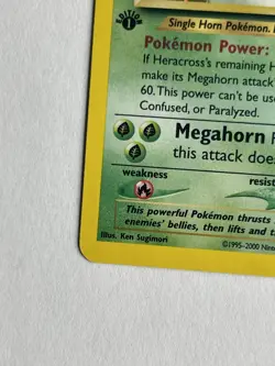 Pokemon TCG Heracross Neo Genesis 1st Edition Holo Rare Card 6/111 - Image 3