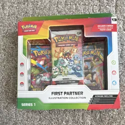 Pokemon TCG First Partner Illustration Collection Series 1 Box 4 in hand! - Image 1