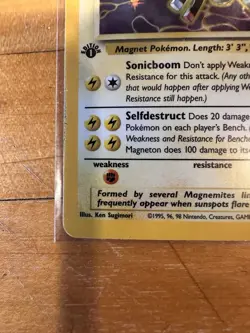 Pokemon TCG Magneton MP 1st Edition Fossil Holo Card 11/62 - Image 4
