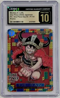 2025 One Piece Monkey D. Luffy #P-110 One Piece Day Promo CGC 10 Pristine - Image 1