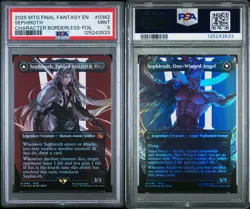 MTG FINAL FANTASY SEPHIROTH CHARACTER BORDERLESS FOIL #0382 PSA 9 - Image 1