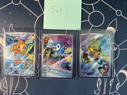 Pokemon First Partner Ascended Illustration Sinnoh Set Chimchar Turtwig Piplup - Image 1