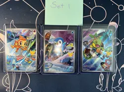 Pokemon First Partner Ascended Illustration Sinnoh Set Chimchar Turtwig Piplup - Image 2