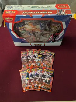 Pokemon TCG: Reshiram EX & Archaludon EX Bundle + 10x Destined Rivals Packs - Image 1