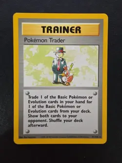 Pokemon TCG - POKEMON TRADER - 77/102 - RARE - UNLIMITED - BASE SET (1999) - LP - Image 1