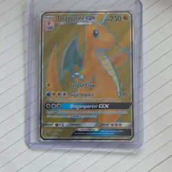 Pokemon Dragonite GX Full Art Ultra Rare Holo Dragon Majesty 67/70 Card - Image 1