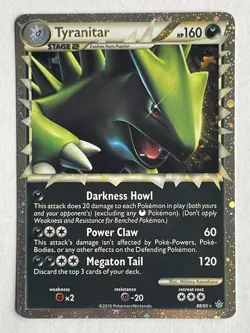 Pokemon TCG Tyranitar Prime Ultra Rare Card 88/95 HGSS Unleashed - Image 1