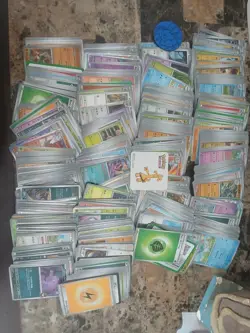 Pokemon Lot 11 Tins (Empty) And Over 600 Cards Good Shape Low Start At 1 Penny - Image 2