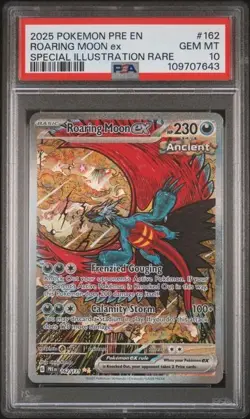PSA 10 - 2025 Pokemon Prismatic Evolutions ROARING MOON EX #162 (7643) - Image 1