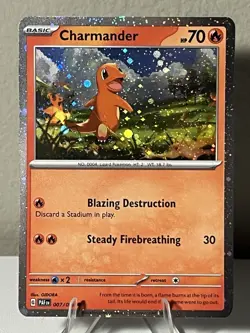 Paldean Fates Cosmos Promo Charmander And Charmeleon Pokemon TCG - Image 3