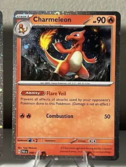 Paldean Fates Cosmos Promo Charmander And Charmeleon Pokemon TCG - Image 4