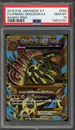 Pokemon Primal Groudon EX XY Bandit Ring Japanese Full Art #094 PSA 10 Gem Mint - Image 1