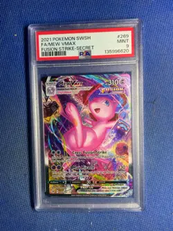 2021 Pokemon SWSH FA/Mew Vmax Fusion Strike-Secret #269 PSA 9 - Image 1