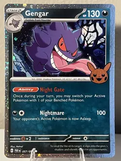 Pokemon Gengar 057/091 Cosmos Holo Trick or Trade Booster 2024 Card - Image 1