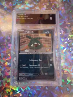 Trubbish Pokemon Reverse Holo Graded Mint 9 Collectors Card - Image 1