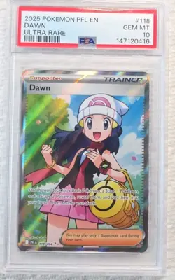 PSA 10 Dawn #118 Ultra Rare Full Art 2025 Pokemon PFL EN Phantasmal Flames - Image 3