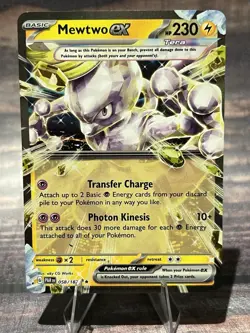 Mewtwo ex 058/182 Paradox Rift Ultra Rare Holo Pokemon Card NM - Image 1