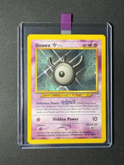 LP/MP Unown W 29/105 Neo Destiny Non Holo Rare Pokemon Card - Image 1