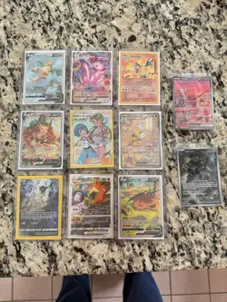 Pokemon 11 Card Lot - Dragonite V, Mew Vmax, Charizard celebrations & More - Image 1
