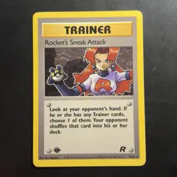 Pokemon Vintage 1st Edition Rocket’s Sneak Attack 72/82 Team Rocket WotC - Image 1