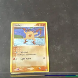 Pokemon Mankey 34/112 EX FireRed & LeafGreen Basic Fighting 50 HP English Card - Image 1