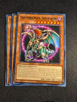 Yugioh - 3x Chaos Emperor Dragon - Envoy of the End TOCH-EN030 Unlimited Rare NM - Image 1