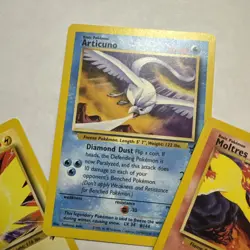 Pokemon TCG Moltres Zapdos Articuno Basic 1999-2000 Wizards Lot - #21 #23 #22 - Image 3