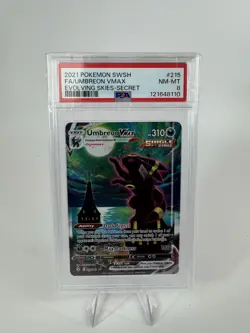 2021 POKEMON SWORD & SHIELD EVOLVING SKIES SECRET FULL ART/UMBREON VMAX PSA 8 - Image 1